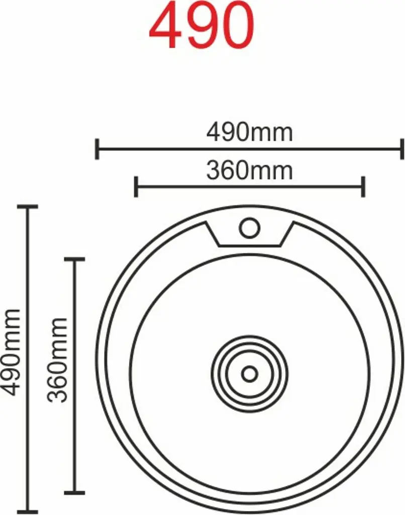 Кухонна мийка з нержавіючої сталі Valeso поліровка 490 (0,8/180 мм), Polish - фото 2