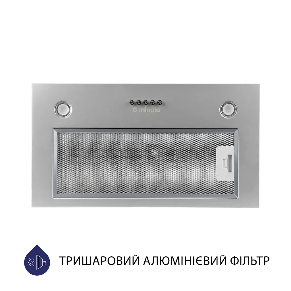 Витяжка повновбудована MINOLA HBI 5327 GR 800 LED - фото 2