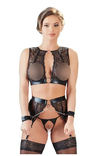 Комплект белья Top Set Bondage M Cottelli 513222511161031 89645 - фото 4