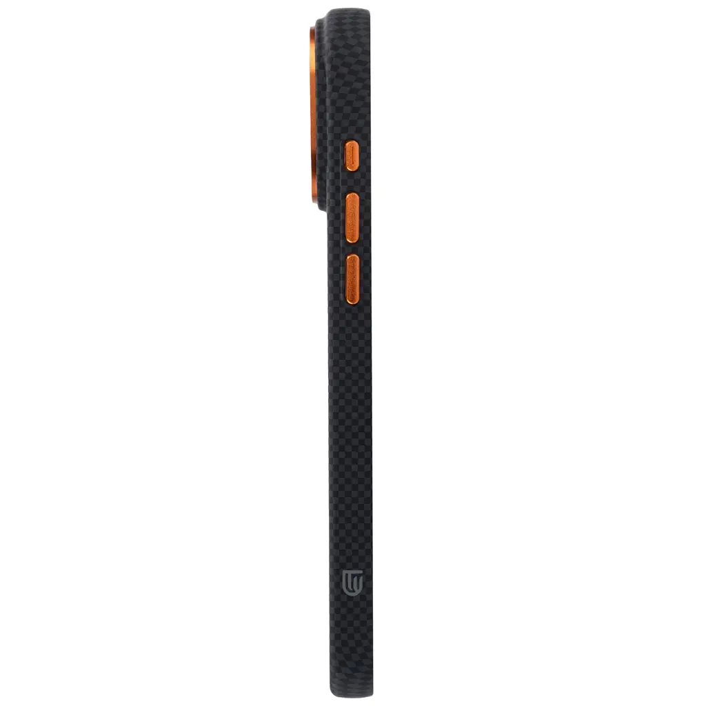 Чохол до мобільного телефона Armorstandart LikeCarbon2 SE MagCase Apple iPhone 17 Pro Max Kevlar Black Orange (ARM89165) - фото 6