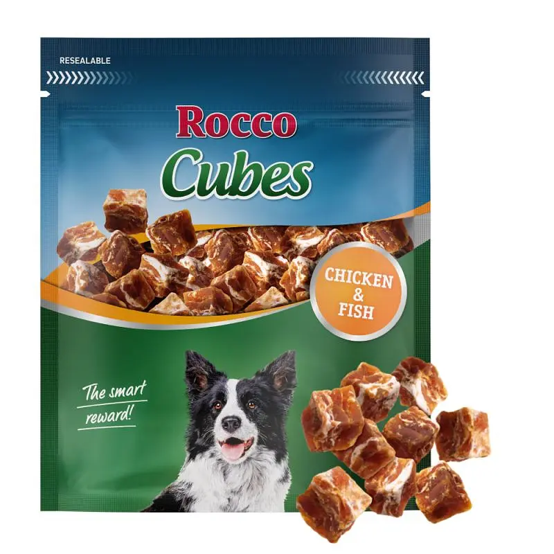 Ласощі для собак Rocco Cubes кубики з куркою та рибою 150 г 006829 ЦІНА ЗА 1 КГ - фото 2