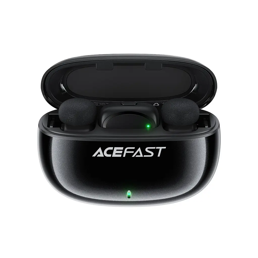 Микрофонная система Acefast беспроводная R2 wireless lavalier microphones черный - фото 3