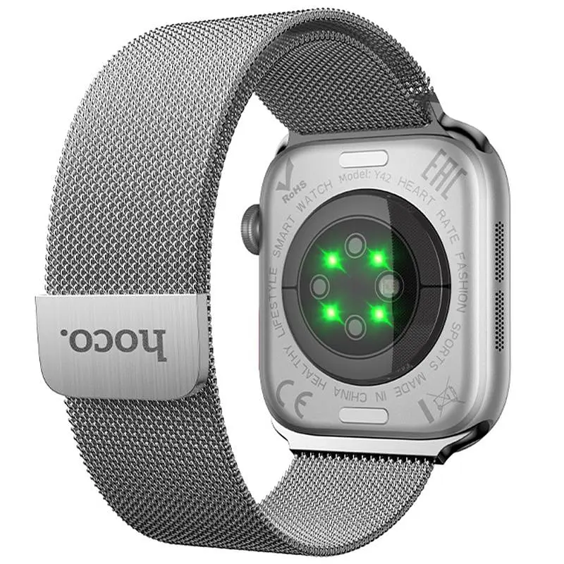 Смарт-годинник Hoco Y42 Smart sports watch (call version) Silver - фото 3