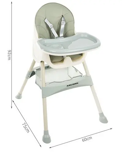 Стульчик для кормления 3в1 Kruzzel 12059 Lite Green - фото 9
