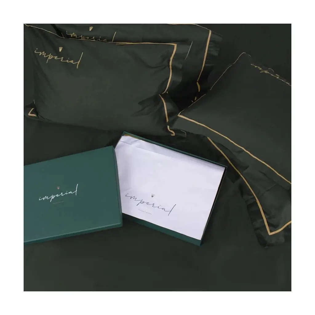 Постільна білизна MirSon Сатин Imperial Satin Emerald 200х220 Євро (2200008576257) - фото 10
