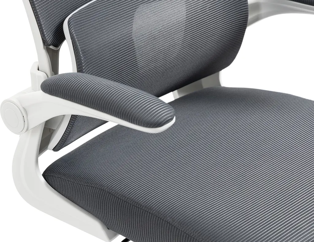Офісне крісло GT Racer X-5728, біло-сіре (X-5728 White/Gray) - фото 6