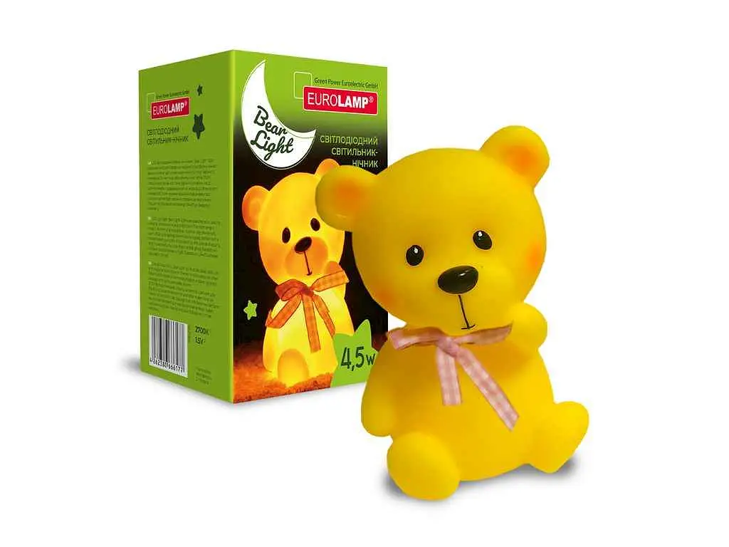 Нічник EUROLAMP "Bear Light" 4,5W 2700K 1,6V на батарейках 3xLR44 (120) - фото 2