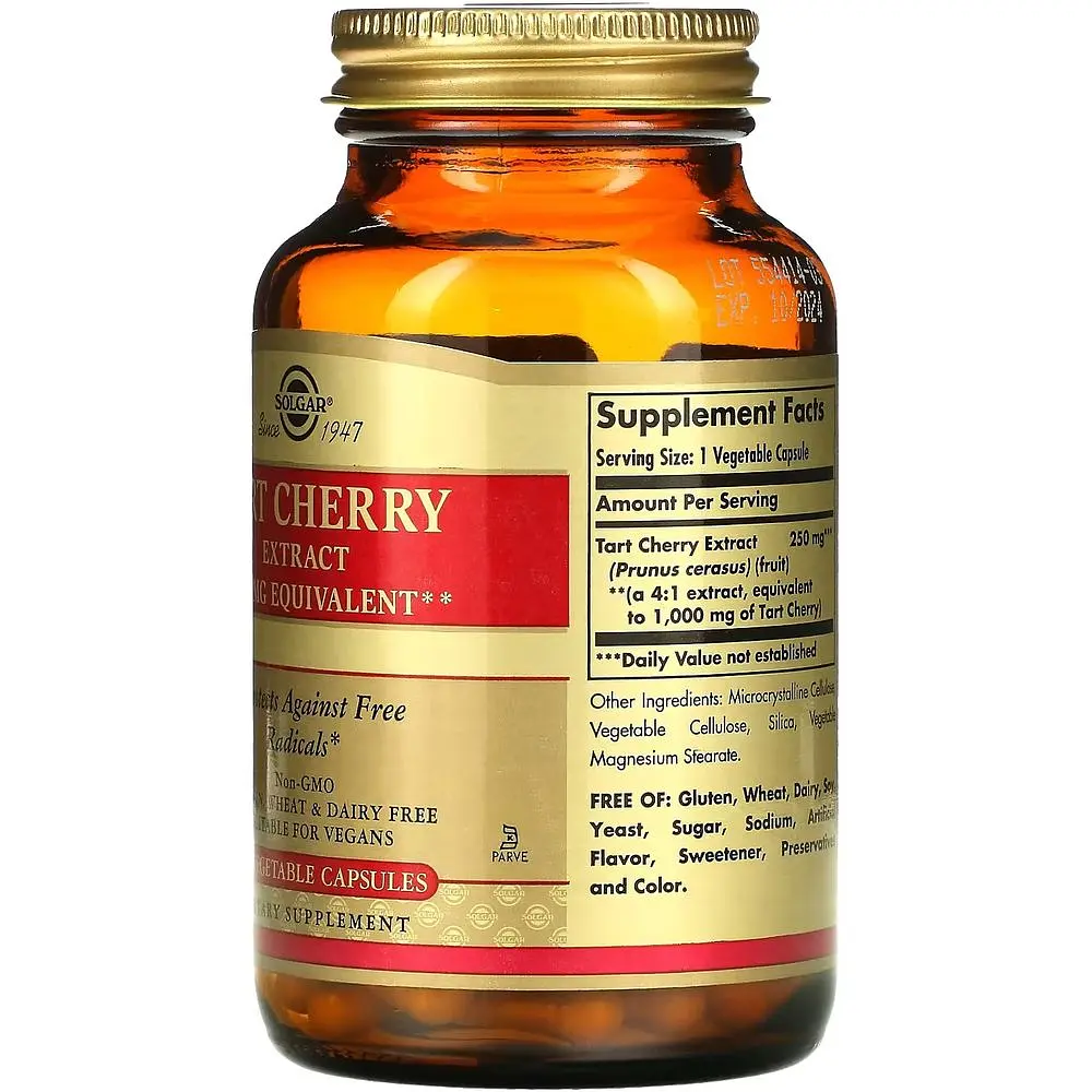 Екстракт терпкої вишні Solgar Tart Cherry Extract 1000 мг 90 капсул - фото 4