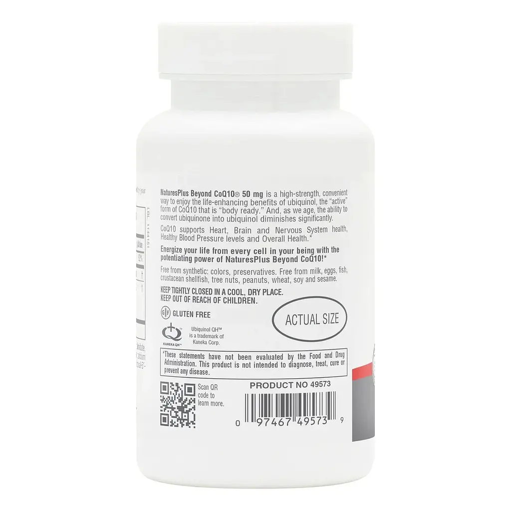 Коэнзим Q10 Убихинол NaturesPlus Beyond CoQ10, 50 мг 60 гелевых капсул - фото 3