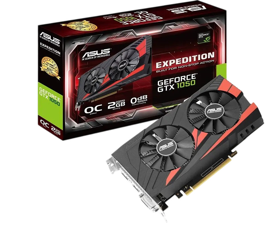 Відеокарта GeForce GTX 1050 2GB Asus Expedition OC Expedition (EX-GTX1050-O2G) Б/В