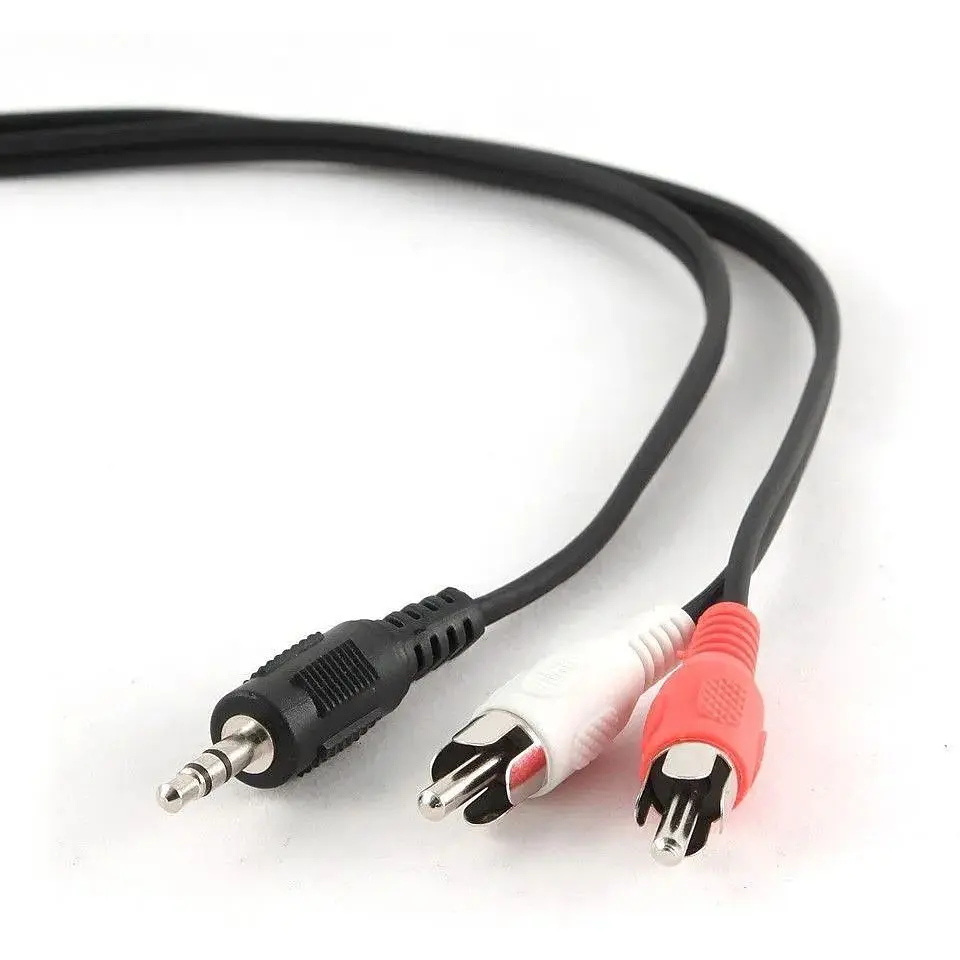 Аудіо кабель Cablexpert 2 RCA (тюльпана) - mini-jack 3.5 тато - тато 1.5 м (CCA-458) - фото 5