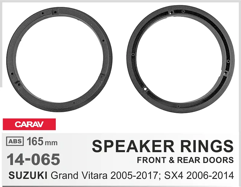 Проставки під динаміки 165 мм / 6,5" Carav 14-065 для автомобілів Suzuki Grand Vitara, SX4 - фото 5