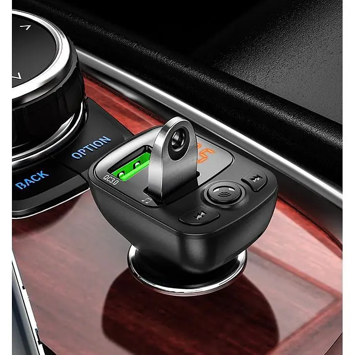 FM трансмітер модулятор Borofone BC41 Eminency QC3.0 Bluetooth чорний - фото 8