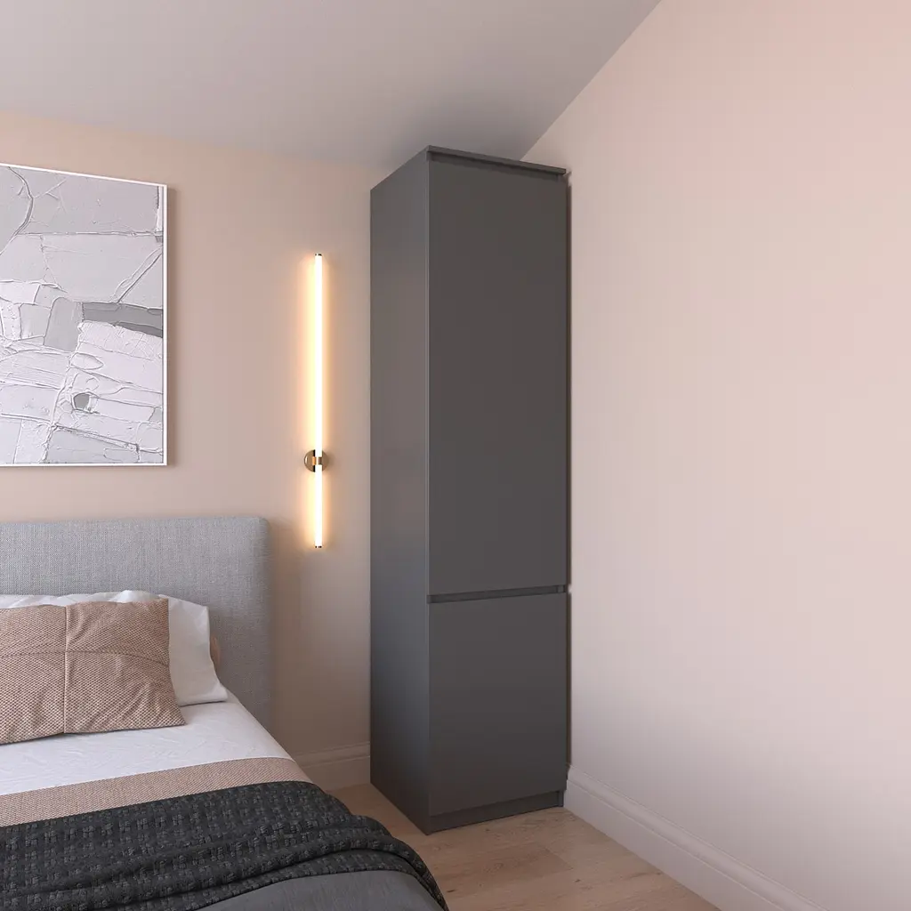 Шафа пенал Vays R-22, з полицями, ЛДСП, 50×50×211 см - для одягу, білизни, зберігання, спальня, передпокій - фото 8