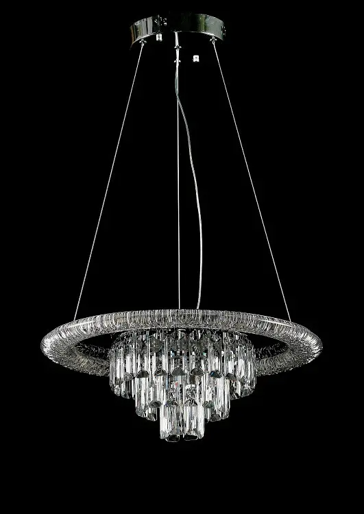 Світлодіодна люстра Splendid Ray LC118/1+1 LED (CH) з кришталем, хром, 40 Вт - фото 2