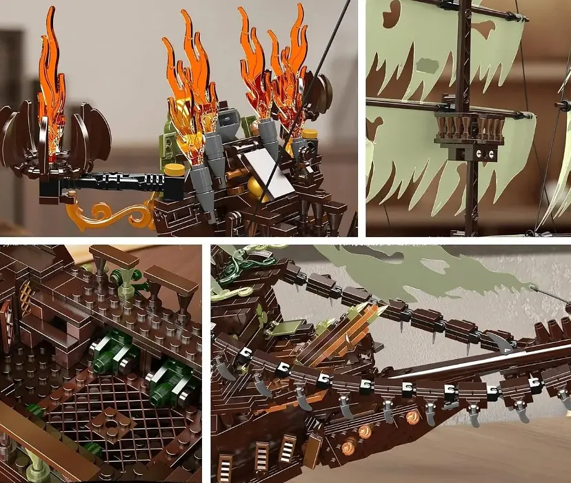 Конструктор Mould King Пиратский Корабль 4364 элемента Ramiz - фото 4