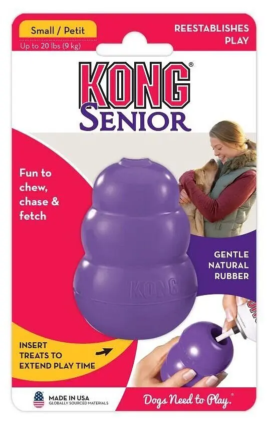 Міцна гумова іграшка для собак похилого віку KONG Senior - фото 2