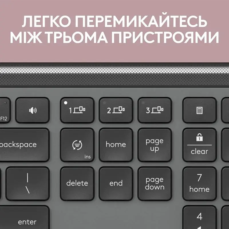 Клавиатура беспроводная Logitech Signature Slim K950 US Graphite USB (920-012465) - фото 3