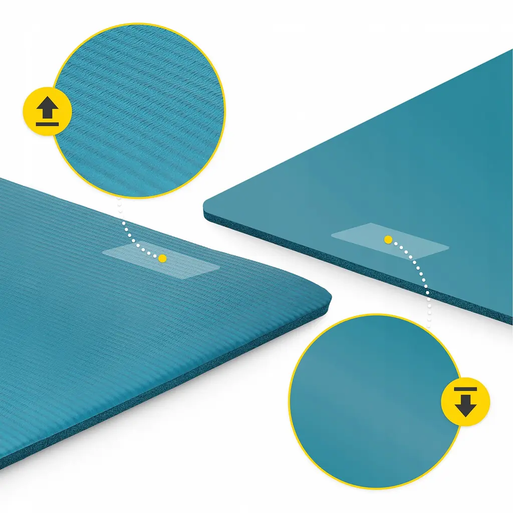 Килимок (мат) спортивний 4FIZJO NBR 190 x 100 x 1.5 см для йоги та фітнесу Sea Green (P-5905973407137) - фото 6