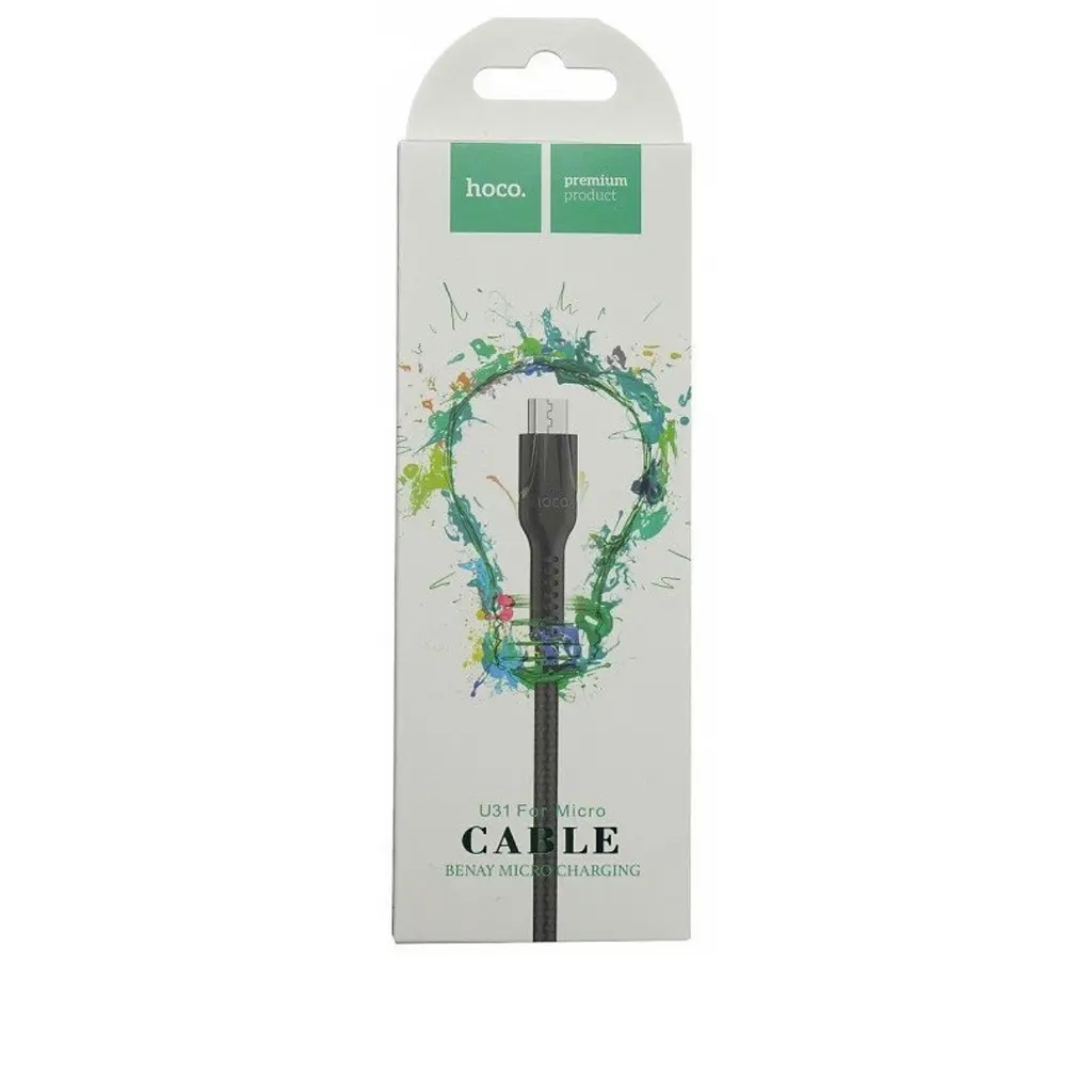 Кабель Hoco U31 Benay Micro charging cable Black - фото 2