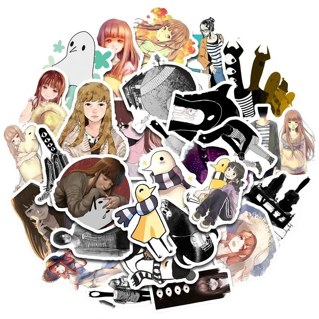 Стикерпак GeekLand Goodnight Punpun 45 штук (SP GP 01) - фото 1