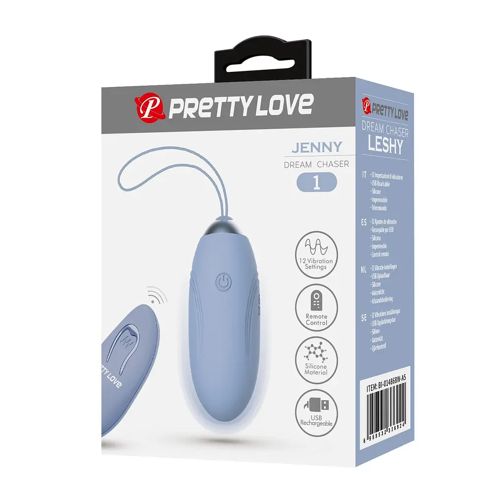 Віброяйце Pretty Love Jenny 7 см блакитний - фото 5