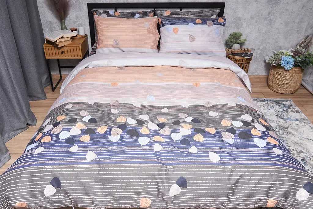 Комплект постельного белья Moon&Star Микросатин Premium Autumn Glow полуторный евро 160х220 наволочки 2х70х70 - фото 8