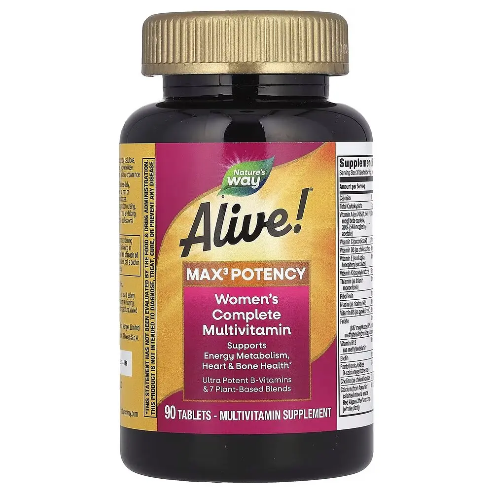 Комплекс для здоров'я жінок Nature's Way Alive! Max3 Potency Women's, 90 таблеток - фото 4