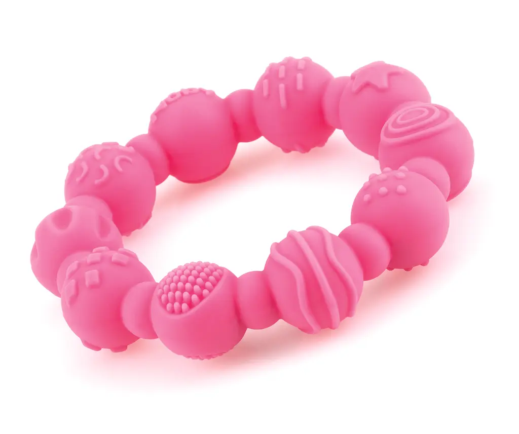 Силіконовий прорізувач Nuby з кліпсою, рожевий (NV0613001pink) - фото 4