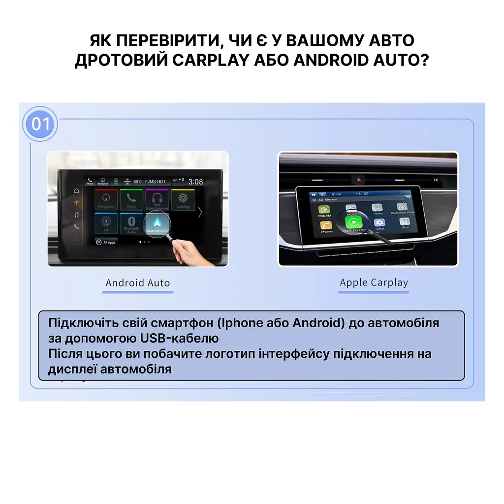 Бездротовий USB міні-адаптер EKIY 2в1 для автомобіля з Apple CarPlay або Android Auto, WiFi 5G, Bluetooth 5.0 (EC03) - фото 5