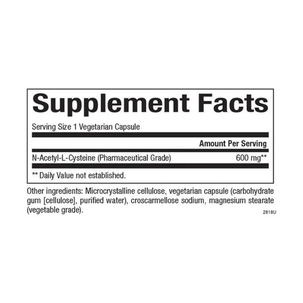 NAC N-Acetyl-L-Cysteine Natural Factors 600 мг 60 капсул - фото 2
