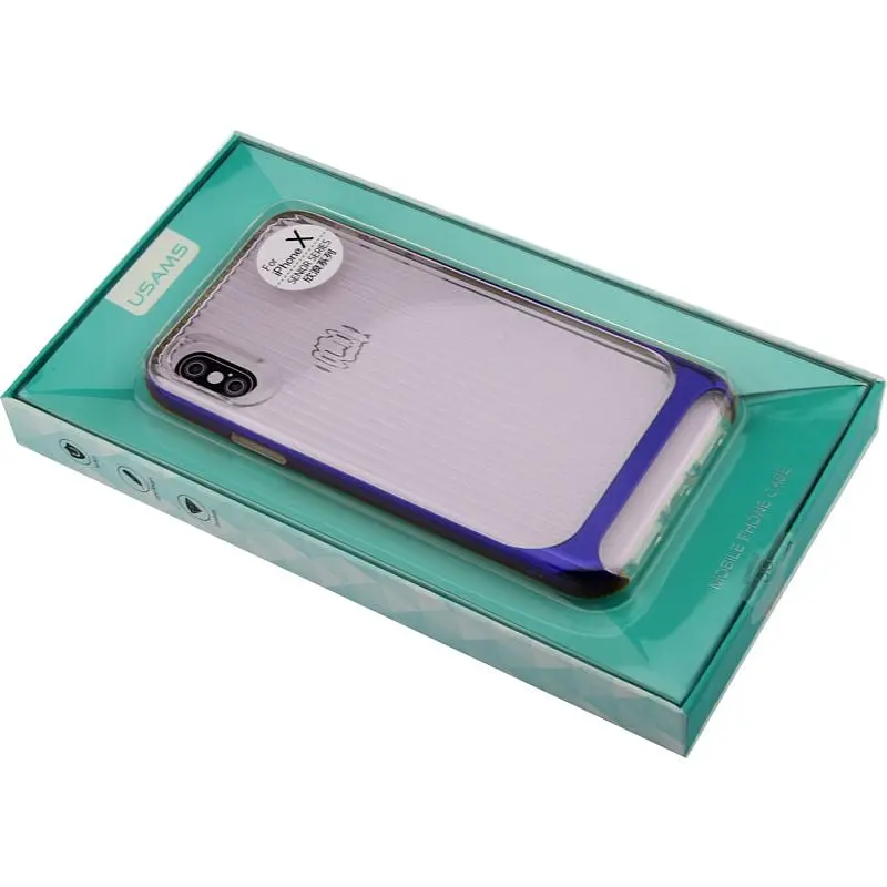 Чохол-накладка Usams Senior Series Apple iPhone X Blue - фото 2