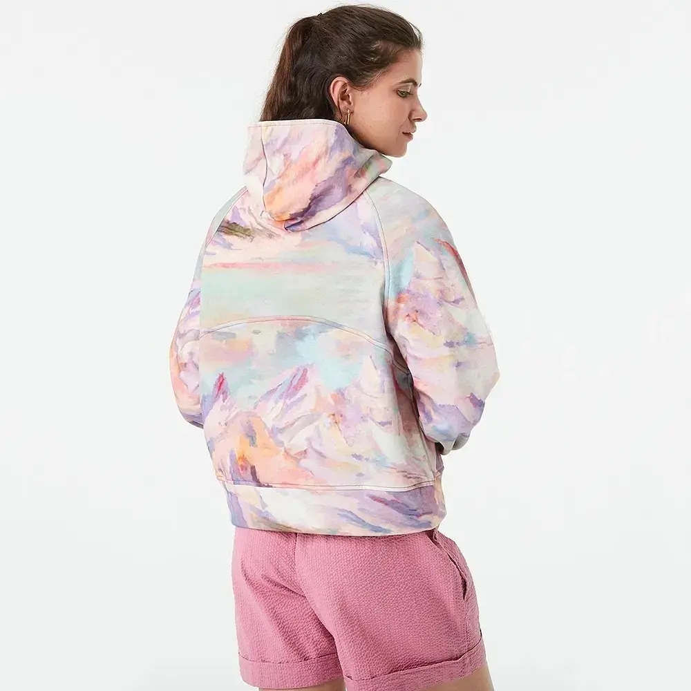Толстовка жіноча Picture Organic Quenda 1/2 Zip Printed Women L Блакитний-Рожевий - фото 2