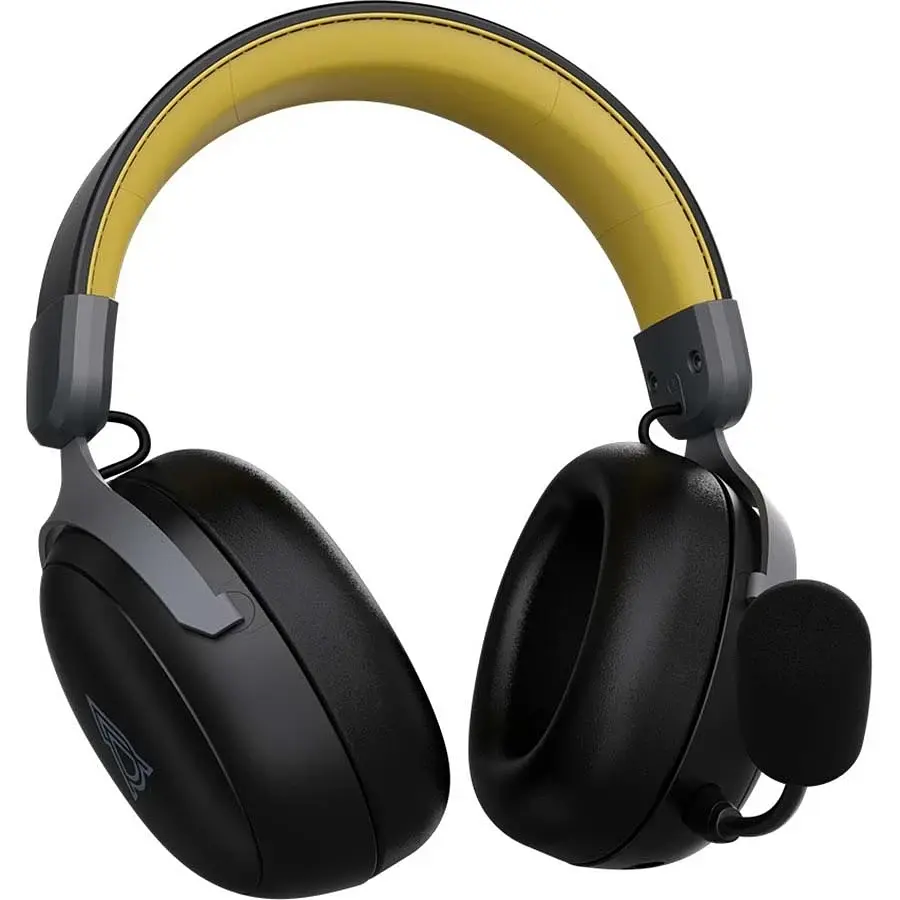 Навушники Bluetooth Stereo Ajazz AHM08 MAX Black/Gray/Yellow (AHM08-MAX-BGY) UA - фото 5
