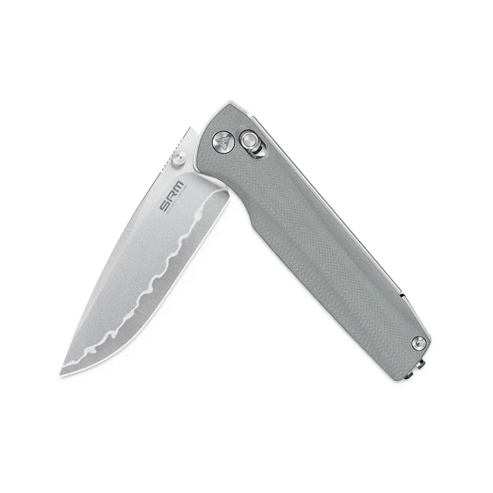 Ніж складаний туристичний SRM Terrier 258L-GK2 140Cr G10 92,6 мм сірий - фото 2