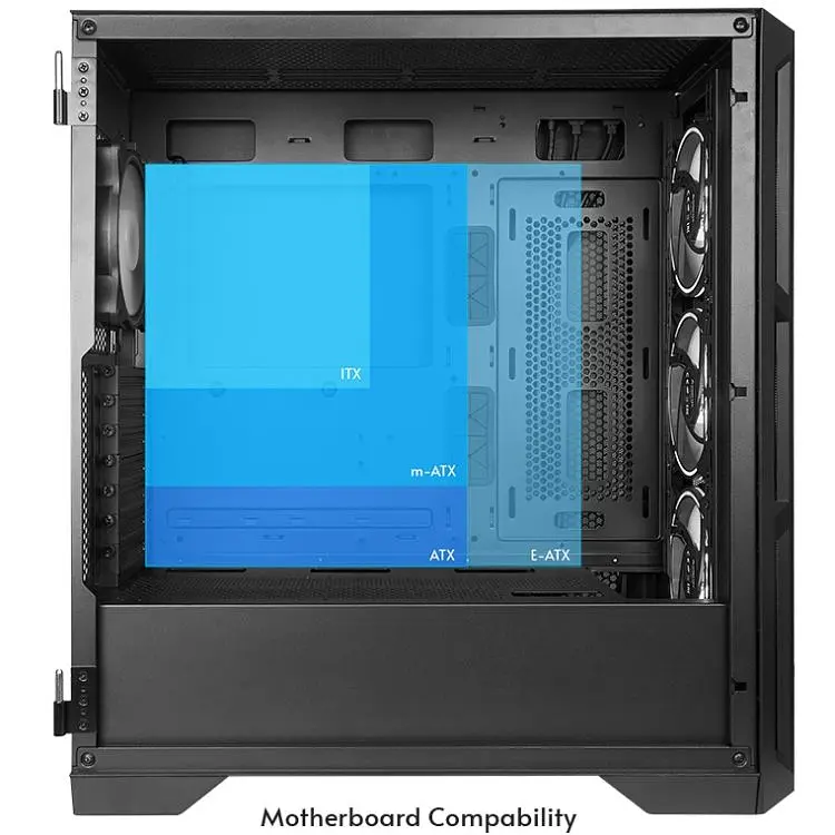 Корпус Chieftec APEX LUMO GA-01B-L-OP 4x140 мм A-RGB, USB-C, E-ATX, без БЖ, Black (GA-01B-L-OP) - фото 6
