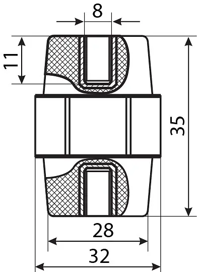 Ізолятор‑тримач SM35 АСКО‑УКРЕМ (A0150100003) - фото 3