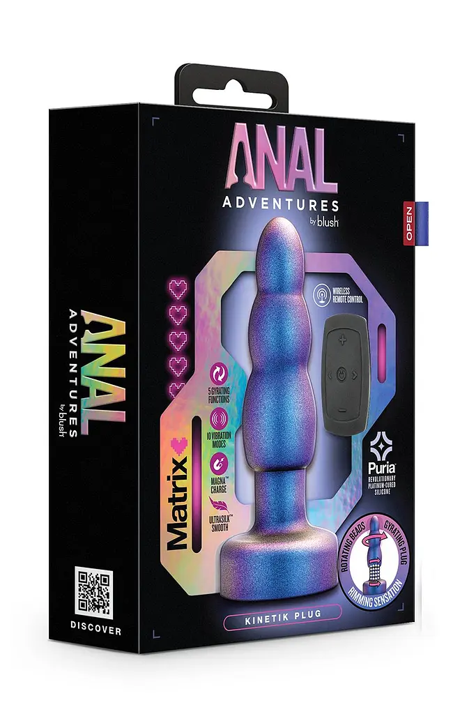 Анальна пробка Anal Adventures Matrix Kinetik Plug 14.6 см (фіолетовий) - фото 5