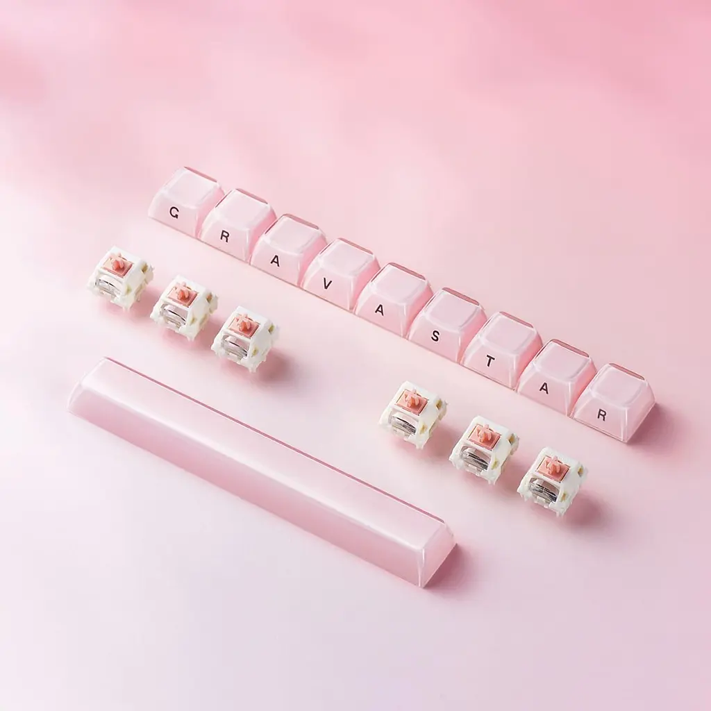 Клавіатура GravaStar Mercury K1 x Kailh Cherry Pink EN BT/WL/USB Sakura Pink (GSK1_P_PNK) - фото 13