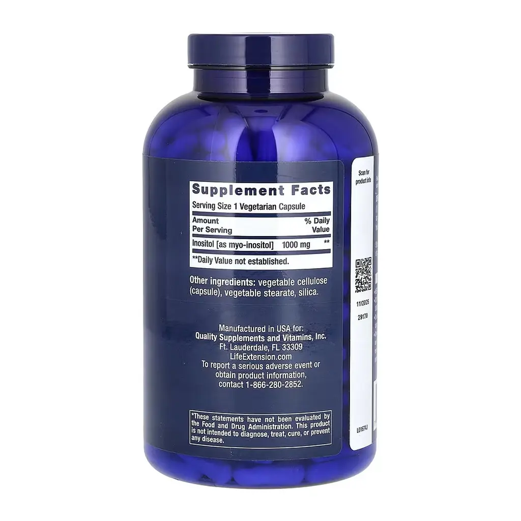 Інозитол Inositol 1000 мг - 360 веганських капсул - фото 2