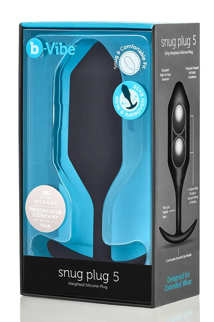 Анальная пробка B-Vibe Snug Plug 5, 16 см (черный) - фото 5