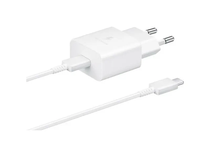 Зарядний пристрій Samsung 15 W PD Power Adapter (with Type-C cable) White (EP-T1510XWE) - фото 2