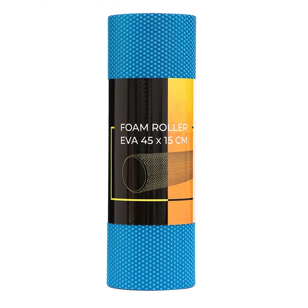 Масажний ролик Cornix EVA+ 45 x 15 см (валик, ролер) XR-0306 Blue - фото 3