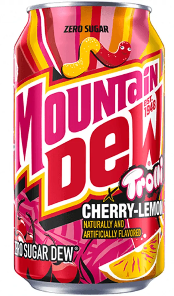 Газований напій Mountain Dew Zero Sugar Trolli Candy Cherry Lemon 355 мл
