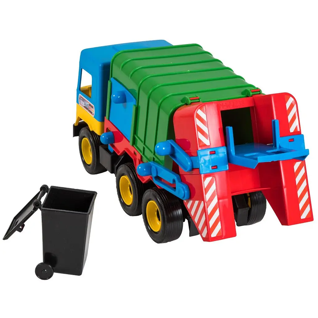 Машинка Tigres Middle Truck Сміттєвоз 42 см синій із зеленим (39224) - фото 2