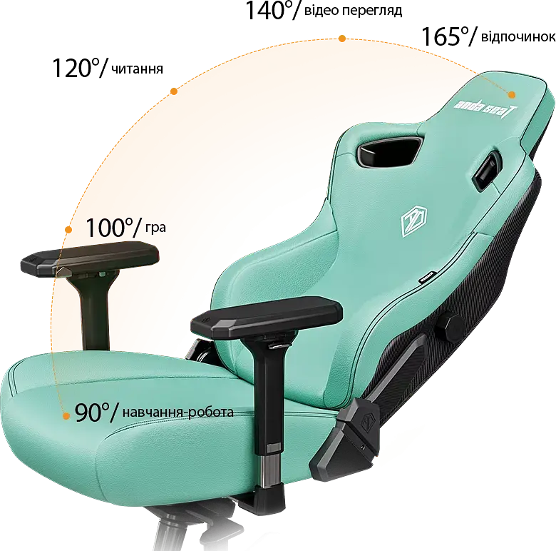 Крісло ігрове Anda Seat Kaiser 3 Size XL Black (AD12YDC-XL-01-B-PV/C) - фото 14