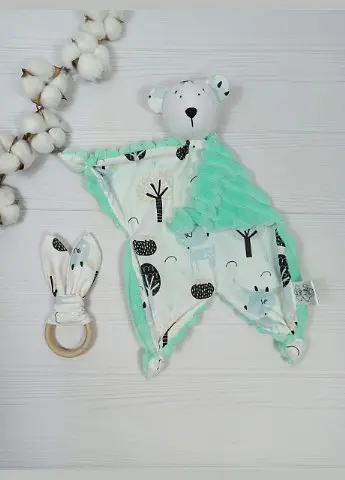 Іграшка-комфортер і еко-гризунок a.l.babybox Оленята у лісі М'ятний