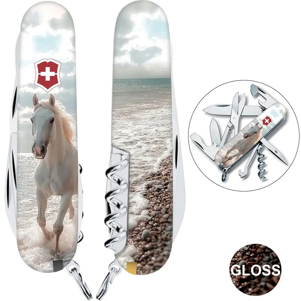 Складаний ніж Victorinox CLIMBER ZODIAC Білий кінь 1.3703.7.Z5270pk - фото 2