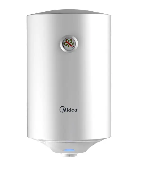 Водонагрівач Midea 50 л, 1500 Вт, мокрий ТЕН, вертикальний, циліндричний, білий (D50-15F6(W))