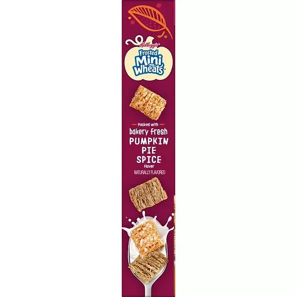 Пластівці Kellogg's Frosted Mini Wheats Pumpkin Pie Spice Cold Breakfast Cereal 623.7g - фото 6